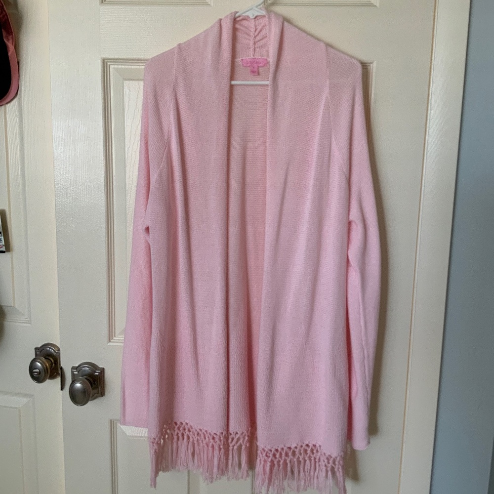 Lilly Pulitzer Tatum Long Fringe Hem Cardigan